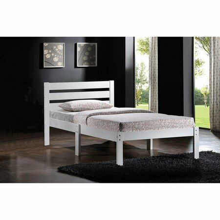 Homeroots Donato Twin Size Bed White 285246